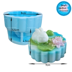 Khuôn Silicon - Động Vật - Con Thỏ Hoa Sen C