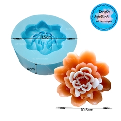 Khuôn Silicon - Hoa Thược Dược - 10.5cm - Đại Đóa