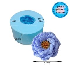Khuôn Silicon - Hoa Mẫu Đơn - Nhuỵ Xoay Thái 6.5cm