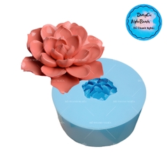 Khuôn Silicon - Hoa Sen Thái Nở - 10.5cm - Nụ Hồng