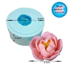 Khuôn Silicon - Hoa Mẫu Đơn - 4.7cm - Cánh Cúp