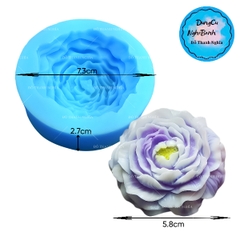 Khuôn Silicon - Hoa Mẫu Đơn - 5.8cm - Nhuỵ Xoè