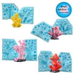 Khuôn Silicon - Biển - Rong Rêu - Set 4 Cây San Hô