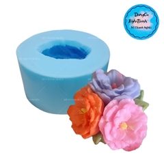 Khuôn Silicon - Hoa Mai Đào - 6cm - Nhụy Tầng