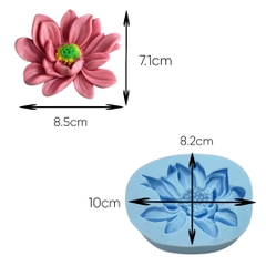 Khuôn Silicon - Mặt Ép Hoa Sen - Sen Cánh Rũ 10cm