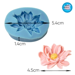 Khuôn Silicon - Mặt Ép Hoa Sen - Sen Cánh Rũ 4.5cm