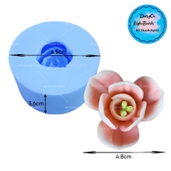 Khuôn Silicon - Hoa Lan - 4.8cm - Nhụy 3 Tầng