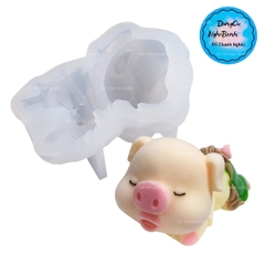 Khuôn Silicon - Động Vật - Heo Nằm Tắm Tiên 10cm