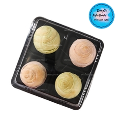 Hộp Nhựa - Vuông FG134 - Đen 4 Ngăn