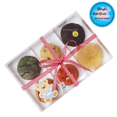 Hộp Nhựa - Vuông Đế Giấy - 6 Ngăn 9x9cm Cao 8cm