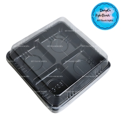 Hộp Nhựa - Vuông FG134 - Đen 4 Ngăn