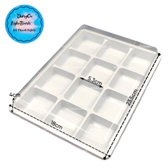 Hộp Nhựa Đế Trắng 12 Ngăn - 12 Ô