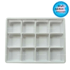 Hộp Nhựa Đế Trắng 12 Ngăn - 12 Ô