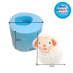 Khuôn Silicon - Động Vật - Cừu - Nhỏ 4cm - TRẮNG