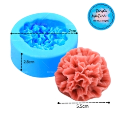 Khuôn Silicon - Hoa Cẩm Chướng Kép - 7cm