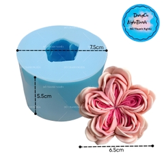 Khuôn Silicon - Hoa Hồng Lai - Hồng Anh 6.5cm