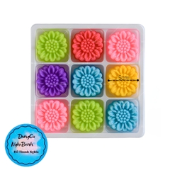 [10 cup] Khuôn Silicon - Cup Set 5cm - M80 Hướng Dương