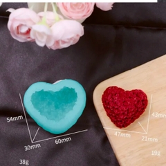 Khuôn Silicon - Trái Tim Kiểu - Trái Tim Hoa 4.7cm