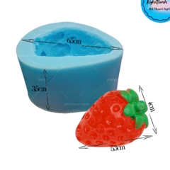 Khuôn Silicon - Trái Cây - Dâu Tây - 5cm - 1c - Nằm