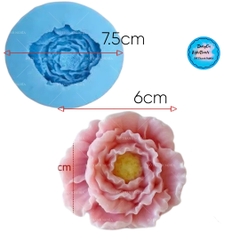 Khuôn Silicon - Hoa Mẫu Đơn - 6cm - Nhụy Trung