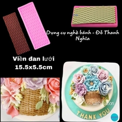 Khuôn Silicon - Viền Mảng 2D - Đan Lưới Có Bo 15.5x5.5cm