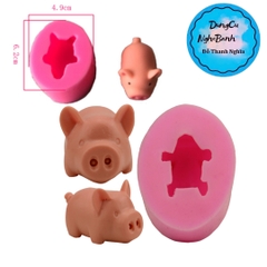 Khuôn Silicon - Động Vật - Heo - Ủn Ỉn 3.7cm
