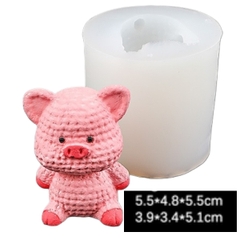 Khuôn Silicon - Động Vật - Heo - Sọc 4cm