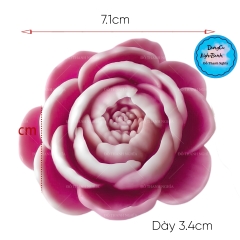Khuôn Silicon - Hoa Hồng Hoa Mao Lương 7.1cm