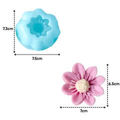 Khuôn Silicon - Hoa Cúc Hoa Hướng Dương 7cm Nhuỵ Tia