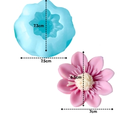 Khuôn Silicon - Hoa Cúc Hoa Hướng Dương 7cm Nhuỵ Tia