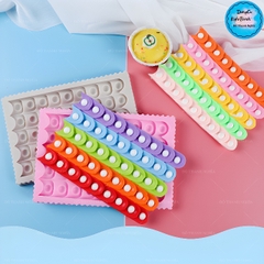 Khuôn Silicon - Viền Mảng 2D - Vảy Chấm 16x11cm