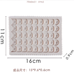 Khuôn Silicon - Viền Mảng 2D - Vảy Chấm 16x11cm