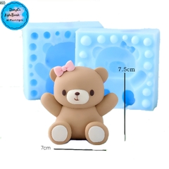 Khuôn Silicon - Động Vật - Gấu Nơ 2 Mảnh 7.5cm