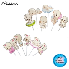 Set Cắm Em Bé Trơn Phụ Kiện Trang Trí Bánh - Bé Trai