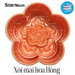 Khuôn Ấn Xôi - Mai 5 Cánh NL - 14cm - Hoa Hồng