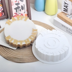 Khuôn Silicon - Đế Hình Tròn Happy 15cm