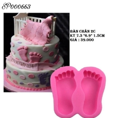 Khuôn Silicon - Em Bé - Bàn Chân 5cm 2c