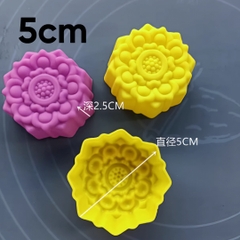 [10 cup] Khuôn Silicon - Cup Set 5cm - M73 Cúc