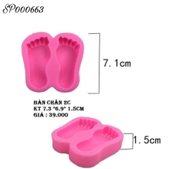 Khuôn Silicon - Em Bé - Bàn Chân 5cm 2c