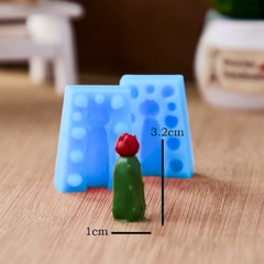 Khuôn Silicon - Sen Đá Đứng 2 Mảnh Hoa 3.2cm