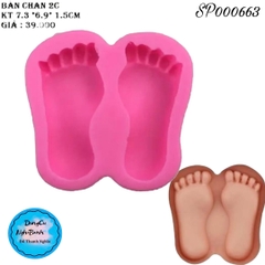 Khuôn Silicon - Em Bé - Bàn Chân 5cm 2c