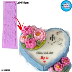 Khuôn Silicon - Viền Mảng Họa Tiết - Cong Lượn 21x5.5cm