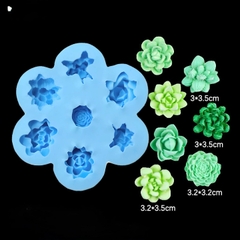 Khuôn Silicon - Sen Đá Nở - 3.2cm Sen Ngọc 7c