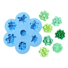 Khuôn Silicon - Sen Đá Nở - 3.2cm Sen Ngọc 7c