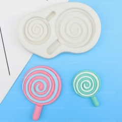 Khuôn Silicon - Kẹo Mút 2c 7.8cm -5.3cm