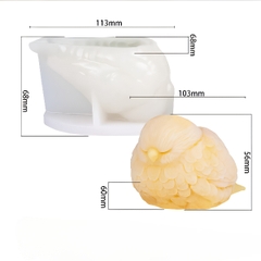 Khuôn Silicon - Động Vật - Chim 4d 10.4cm