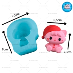Khuôn Silicon - Mèo Kitty - Mèo Đội Nón 5.9cm