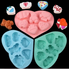 Khuôn Silicon - Động Vật - Vĩ Gấu Tim Love 6C