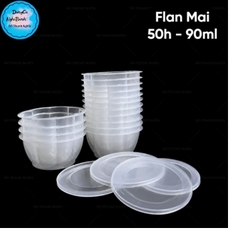 Hộp Nhựa - Mai Bánh Flan 90ml - Set 50