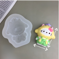 Khuôn Silicon - Mèo Kitty - Mèo Con Puppy 6.2cm